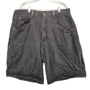 Zena Womens Jean Shorts Black Size 22 Denim Pockets Blet Loops Made USA